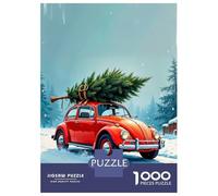 Rompecabezas De 1000 Piezas para Adolescentes Red Beetle with Christmas Tree Rompecabezas para Adolescentes Juguetes Antiestrés Difícil Gran Regalo para Jugar 38x26cm/1000pcs