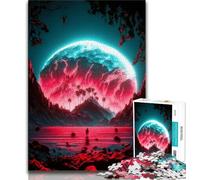 Rompecabezas de 1000 Piezas para Adolescentes Red Dawn, con póster y Hoja de Trivia a Juego, para Mayores de 14 años, 75x50cm