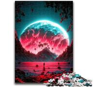 Rompecabezas de 1000 Piezas para Adolescentes Red Dawn para Mayores de 14 años, Juego de desafío único, Juegos Familiares, Regalos de cumpleaños y Navidad, 26x38cm