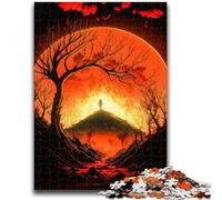Rompecabezas de 1000 Piezas para Adolescentes Red Dawn para Mayores de 14 años, Juego Imposible, Regalo de cumpleaños de Navidad, 26x38cm