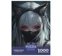 Rompecabezas De 1000 Piezas para Adolescentes Red Eyes, White Hair -1 Rompecabezas para Adultos Juguetes Antiestrés Ensamblaje De Patrones Desafiante De Completar 70x50cm/1000pcs
