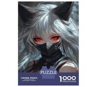 Rompecabezas De 1000 Piezas para Adolescentes Red Eyes, White Hair Rompecabezas para Adultos Juegos Relajantes Decoración De Pared para Cumpleaños, Navidad 52x38cm/1000pcs