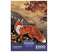 Rompecabezas De 1000 Piezas para Adolescentes Red Fox in Autumn Rompecabezas para Adultos Juego De Ingenio Análisis Y Lógica Actividades Divertidas En Casa, 52x38cm/1000pcs