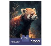 Rompecabezas De 1000 Piezas para Adolescentes Red Panda in Cosmic Forest Rompecabezas para Adultos Juegos De Relajación Desafío Difícil Regalo De Cumpleaños, Regalos, 70x50cm/1000pcs