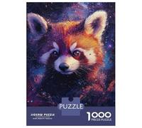 Rompecabezas De 1000 Piezas para Adolescentes Red Panda in Space Rompecabezas para Adultos Juego Familiar Desafío Difícil 38x26cm/1000pcs