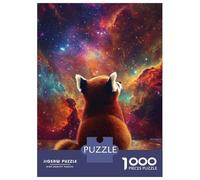 Rompecabezas De 1000 Piezas para Adolescentes Red Panda Stargazing Rompecabezas para Adultos Juego De Ingenio para Mejorar La Memoria Regalos para Amigos Y Familiares 38x26cm/1000pcs