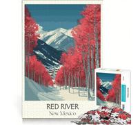 Rompecabezas de 1000 Piezas para Adolescentes, Red River, Nuevo México, Juguetes para armar, Ideales para Relajarse y para Decorar el Escritorio 50x75cm