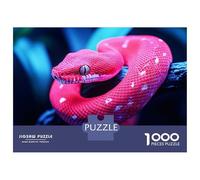 Rompecabezas De 1000 Piezas para Adolescentes Red Snake Coiled on Branch Rompecabezas para Adultos Juego De Ingenio para Mejorar La Memoria Regalos para Amigos Y Familiares 38x26cm/1000pcs