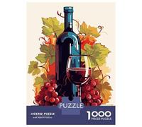Rompecabezas De 1000 Piezas para Adolescentes Red Wine Rompecabezas para Adultos Juegos Relajantes Vacaciones En Casa Matar El Tiempo 38x26cm/1000pcs