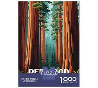 Rompecabezas De 1000 Piezas para Adolescentes Redwood National Park Rompecabezas para Adultos Juegos Relajantes Alivia El Estrés Ayuda A Ejercitar El Cerebro 38x26cm/1000pcs