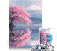 Rompecabezas de 1000 Piezas para Adolescentes: Reflejo de un Cerezo en Flor, decoración de Pared de Juguete, Entrena tu Cerebro y Tus Manos, Gran Regalo para los Amantes de los Videojuegos 38x52cm