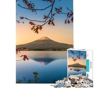 Rompecabezas de 1000 Piezas para Adolescentes Reflejo del Monte Fuji en un Bosque otoñal Juego de ingenio desafiante Juguetes fantásticos para Regalar y divertirse en Familia (Tamaño 75x50cm)