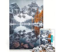 Rompecabezas de 1000 Piezas para Adolescentes Reflejo en una montaña Nevada Juguete Educativo Actividades Familiares Regalo para Mujeres 50x75cm