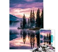 Rompecabezas de 1000 piezas para adolescentes Reflejo sereno en un lago al atardecer Ayuda a ejercitar el cerebro Juguete educativo para el aprendizaje Decoración de pared Apto para mayores de 14 años