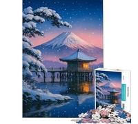 Rompecabezas de 1000 Piezas para Adolescentes Reflejos del Monte Fuji Actividades Divertidas para Hacer en casa Regalo de cumpleaños Juegos educativos para Mayores de 14 años Juego Incluido