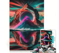 Rompecabezas de 1000 Piezas para Adolescentes Reflejos del Portal cósmico, decoración de Pared, Regalo de cumpleaños, para Fortalecer el Amor Entre Parejas 38x26cm