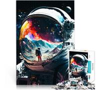 Rompecabezas de 1000 Piezas para Adolescentes Reflexiones de astronautas Juego Intelectual de Juguete Mejorar el Amor Entre Parejas 52x38cm
