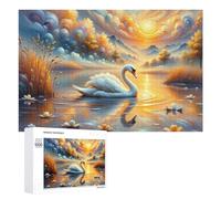 Rompecabezas de 1000 piezas para adolescentes, reflexiones del lago de los cisnes, rompecabezas de bricolaje, juguetes de bricolaje, una obra de arte como regalo para toda la familia, 1000 piezas