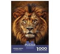 Rompecabezas De 1000 Piezas para Adolescentes Regal Lion Gaze Rompecabezas Juegos Relajantes Decoración De Pared Regalos para Amigos Y Familiares 52x38cm/1000pcs