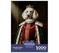 Rompecabezas De 1000 Piezas para Adolescentes Regal Poodle Portrait Rompecabezas para Adolescentes Juguetes Antiestrés Regalo De Cumpleaños para Cumpleaños, Navidad 52x38cm/1000pcs