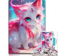 Rompecabezas de 1000 Piezas para Adolescentes, Regalo artístico de Gatito Dios, desafiante, Pero Divertido y Divertido Regalo de cumpleaños, Regalo de Pared, 38x26cm