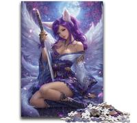 Rompecabezas de 1000 Piezas para Adolescentes, Regalo de Anime Fox Girl, diversión Familiar, Toda la Familia a Partir de los 14 años, 50x75cm