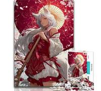 Rompecabezas de 1000 Piezas para Adolescentes, Regalo de Anime Fox Girl, Juguetes educativos, Juegos antiestrés, decoración única para el hogar y Regalos, 50x75cm