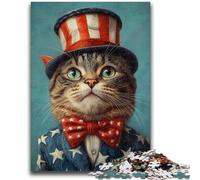 Rompecabezas de 1000 Piezas para Adolescentes, Regalo de Art Cat, Rompecabezas de 1000 Piezas, Juguete Educativo antiestrés para Amigos y Familiares (26x38cm)