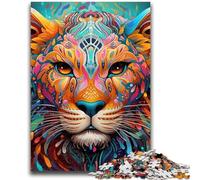 Rompecabezas de 1000 Piezas para Adolescentes, Regalo de Arte Colorido, Puma, 1000 Piezas, Juguetes educativos, Juegos antiestrés, cumpleaños (26x38cm)
