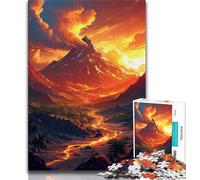 Rompecabezas de 1000 Piezas para Adolescentes, Regalo de Arte Volcán para Adultos, Juegos educativos Familiares, decoración del hogar (tamaño 38x26cm)