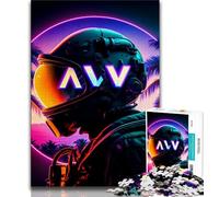 Rompecabezas de 1000 Piezas para Adolescentes Regalo de Astronauta Punk Juego de Preguntas y respuestas Ideal para Toda la Familia 75x50cm