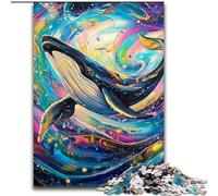 Rompecabezas de 1000 Piezas para Adolescentes, Regalo de Ballena Azul, Juguetes educativos, Juegos para aliviar el estrés, interacción Entre Padres e Hijos tamaño 50x75cm