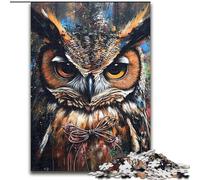Rompecabezas de 1000 Piezas para Adolescentes, Regalo de Búho Misterioso, Apto para Mayores de 14 años Ideal para decoración del hogar y Regalo para Toda la Familia tamaño 50x75cm