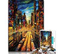 Rompecabezas de 1000 Piezas para Adolescentes,Regalo de Calles Coloridas de la Ciudad,1000 Piezas para Adultos,Juegos educativos,decoración del hogar,Adecuado para decoración de Escritorio (75x50cm)