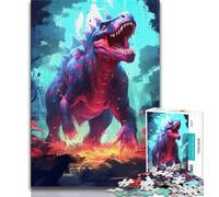 Rompecabezas de 1000 Piezas para Adolescentes Regalo de Dinosaurio de la era jurásica 1000 Piezas para Adolescentes Juguetes Juegos educativos antiestrés cumpleaños y 75x50cm