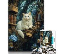 Rompecabezas de 1000 Piezas para Adolescentes, Regalo de Gato durmiendo en estantería, Juguetes educativos, Juegos antiestrés, decoración única para el hogar y Regalos, 38x26cm