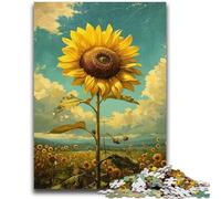 Rompecabezas de 1000 Piezas para Adolescentes, Regalo de Girasol para Juego Educativo, desafío, Juguete, Regalo de cumpleaños, Regalos de 50x75cm