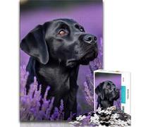 Rompecabezas de 1000 Piezas para Adolescentes, Regalo de Lavanda y Labrador, Ayuda a ejercitar el Cerebro, Juguetes adictivos para Cultivar la Paciencia, decoración de Pared, 38x26cm