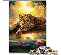 Rompecabezas de 1000 Piezas para Adolescentes, Regalo de Leopardo de la Jungla, Juegos, Juguetes, Regalos de cumpleaños únicos y Regalos para Mayores de 14 años (tamaño 50x75cm)