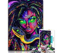 Rompecabezas de 1000 Piezas para Adolescentes, Regalo de neón, Anime, Chica Serpiente, 1000 Piezas para Adultos, Juegos educativos, decoración del hogar, Ideal para Escritorio (tamaño 75x50cm)