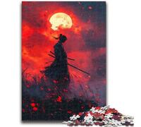 Rompecabezas de 1000 Piezas para Adolescentes, Regalo de Ninja bajo la Luna de Sangre, Apto para Mayores de 14 años, Juegos Familiares, Regalo para Toda la Familia, 50x75cm