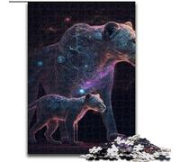 Rompecabezas de 1000 Piezas para Adolescentes, Regalo de Starry Nights Lioness, análisis y lógica, con Piezas aleatorias Totalmente entrelazables, para Mayores de 14 años tamaño 50x75cm