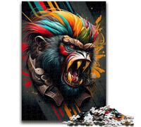 Rompecabezas de 1000 Piezas para Adolescentes, Regalo de The Wild Monkey, Juego de relajación Educativo para cumpleaños y Navidad, para niños a Partir de 14 años, 26x38cm