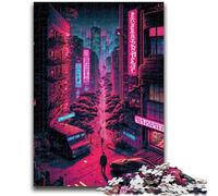 Rompecabezas de 1000 Piezas para Adolescentes, Regalo de Tokio neón, Juguete Educativo de Aprendizaje japonés, Toda la Familia, 26x38cm