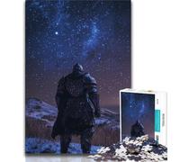 Rompecabezas de 1000 Piezas para Adolescentes, Regalo de un poderoso Caballero Medieval, un desafío difícil para aliviar el estrés con póster a Juego y Hoja de Trivia (38x26cm)