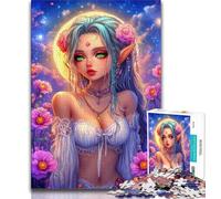 Rompecabezas de 1000 Piezas para Adolescentes, Regalo de una Hermosa Chica de Anime, Juguetes de Entretenimiento Familiar con póster y Hoja de Trivia a Juego (tamaño 75x50cm)