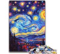 Rompecabezas de 1000 Piezas para Adolescentes,Regalo de Van Gogh,Cielo Nocturno para Mayores de 14 años,Juego de Preguntas,Actividades Divertidas en casa,Regalo de cumpleaños,Regalos de Viaje,38x26cm