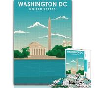 Rompecabezas de 1000 Piezas para Adolescentes, Regalo de Viaje a Washington D C, un desafío, Pero un Regalo de cumpleaños Divertido y Divertido, Ideal para Decorar la Pared (38x26cm)
