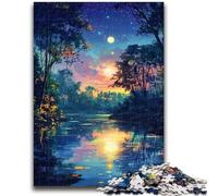 Rompecabezas de 1000 Piezas para Adolescentes, Regalo de Vista Nocturna, Juego Educativo Familiar, decoración de Pared, cumpleaños y Navidad, 50x75cm