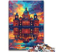 Rompecabezas de 1000 Piezas para Adolescentes, Regalo del Taj Mahal Colorido para el Juego Educativo, desafío, colección de Artistas, Bellas Artes, 38x26cm